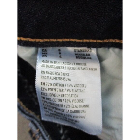 American Eagle Jeans Women's 0 Artist Crop Dark Wash Stretch Blue Pants Denim - Picture 11 of 11